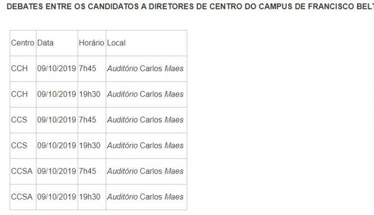 Unioeste divulga calendário de debates das eleições 2019