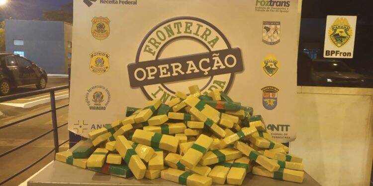 Operação Muralha/Hórus apreende quase 100 kg de maconha na Ponte da Amizade