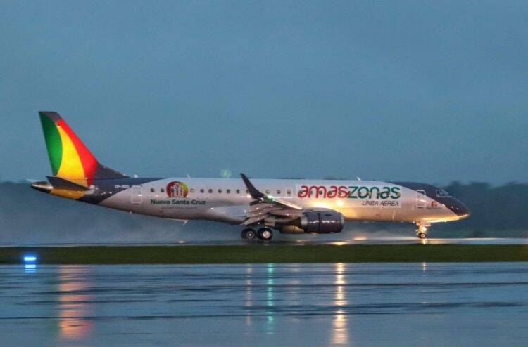Foz recebe primeiro voo direto de Santa Cruz de la Sierra, pela Amaszonas