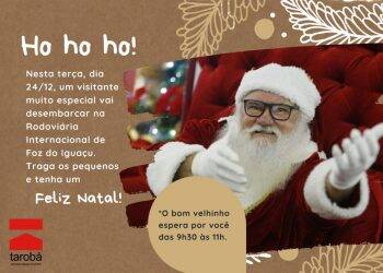 Papai Noel visitará Rodoviária de Foz do Iguaçu na véspera de Natal