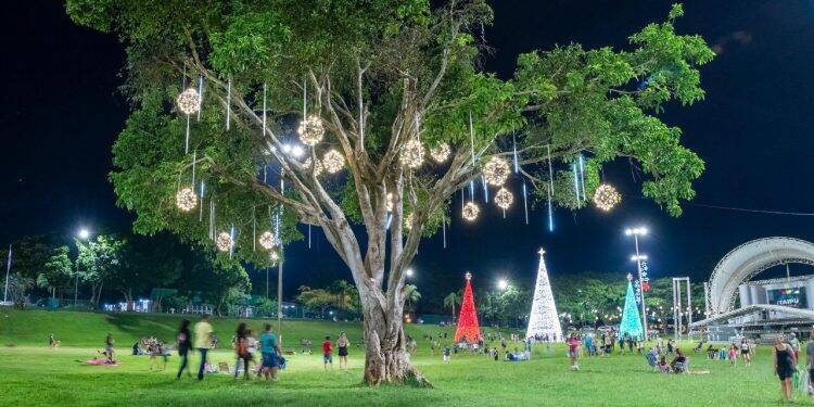 Estrelas de luzes e cores brilham na abertura do Natal do Gramadão