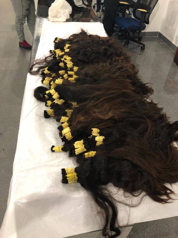 Cabelo é apreendido no aeroporto de Foz do Iguaçu