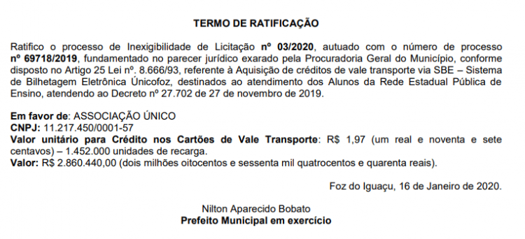 Prefeitura vai pagar quase R$ 3 milhões ao Consórcio Sorriso pelo transporte escolar