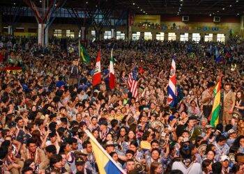 Cerca de 8 mil escoteiros participam de evento em Foz do Iguaçu