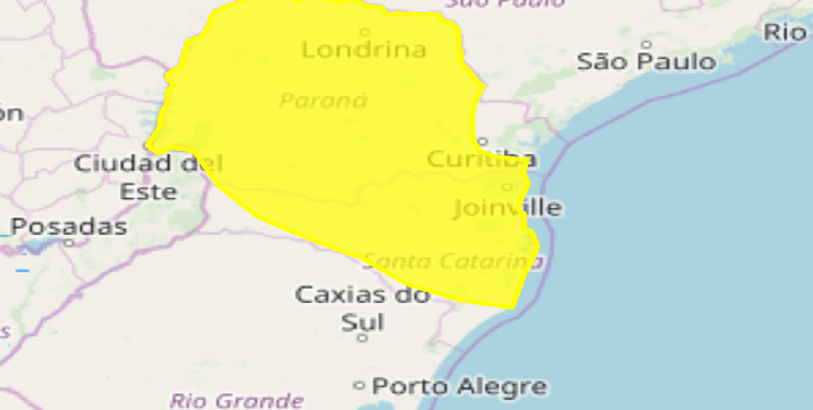 Foz do Iguaçu tem alerta para possibilidade de temporal nesta quarta-feira, 26