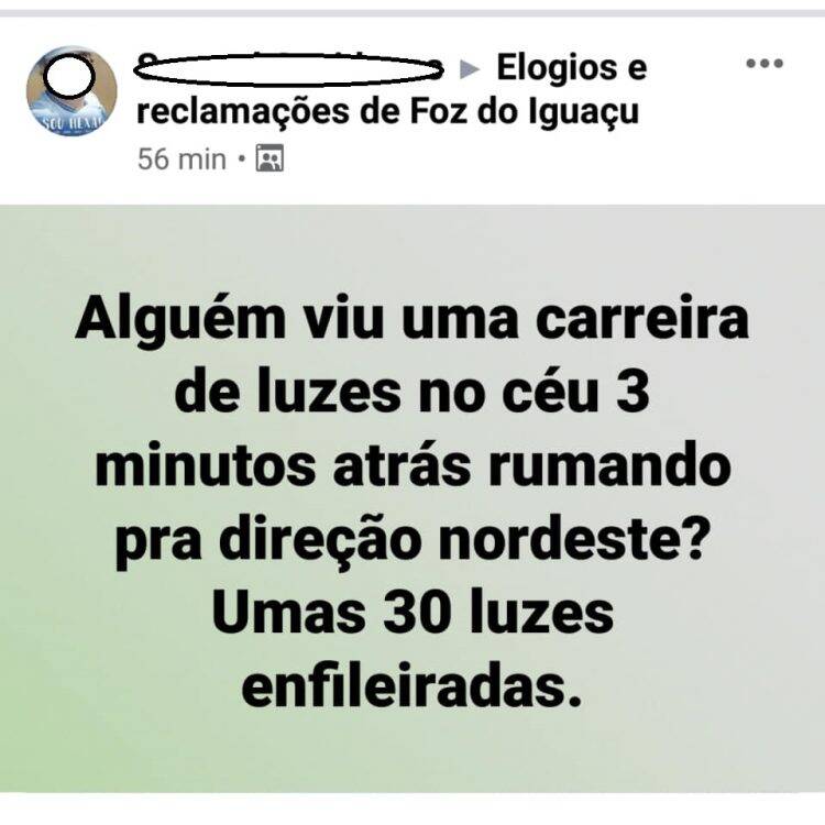 Pontos luminosos observados no céu de Foz são satélites para internet gratuita no mundo