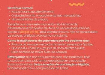 Supermercado de Foz pede para que uma pessoa por família vá às compras