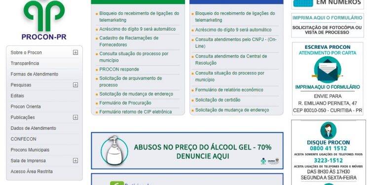 PROCON-PR recebe denúncias online sobre abusos no preço do álcool em gel