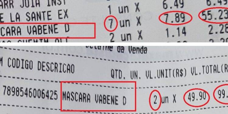 Supermercado de Foz sobe preço de máscara em 533% em um dia