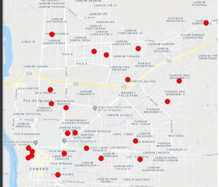 Veja as regiões onde estão os casos confirmados de coronavírus em Foz