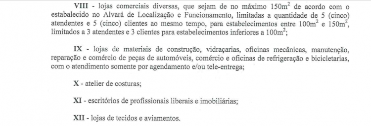 Prefeito publica decreto para reabertura gradual do comércio na segunda, 13