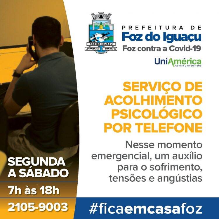 Saúde oferece acolhimento psicológico por telefone