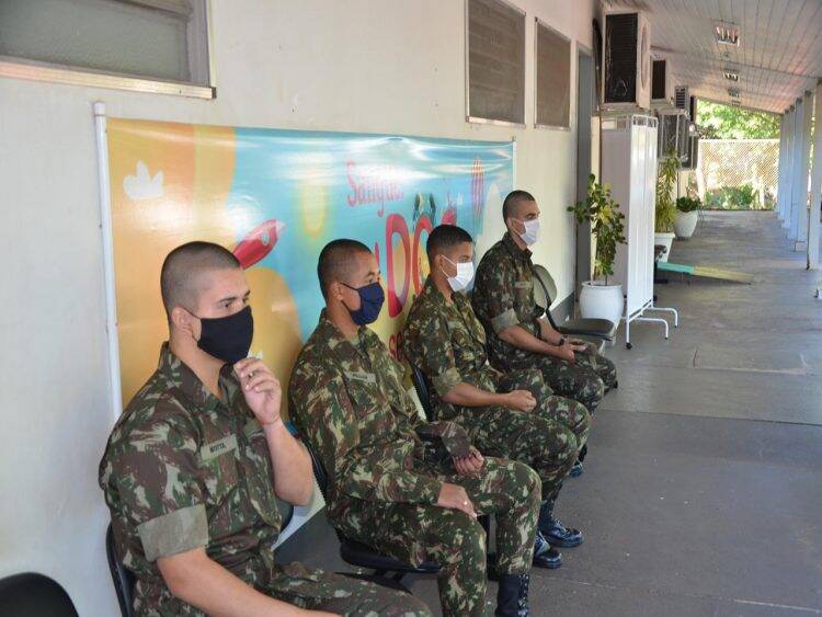 Forças de segurança realizam ação solidária para doação de sangue