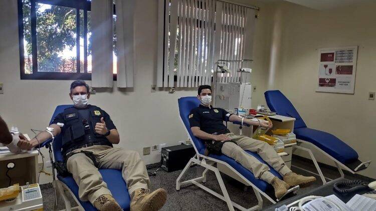 Forças de segurança realizam ação solidária para doação de sangue