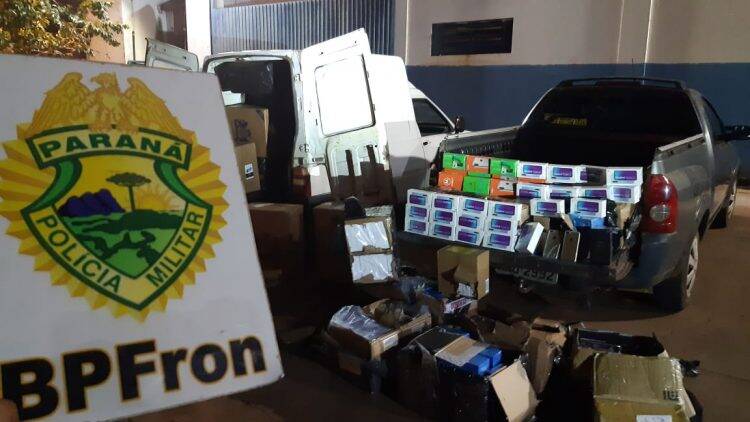 BPFRON apreende carros carregados com contrabando em Foz