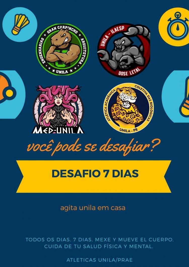 Atletas da UNILA desafiam comunidade a fazer sete dias de exercícios físicos