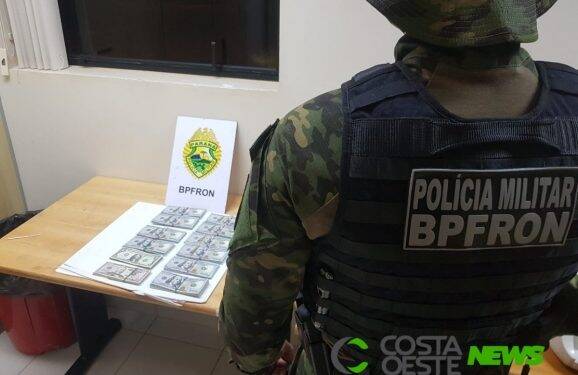 BPFron apreende mais de 53 mil dólares em São Miguel do Iguaçu