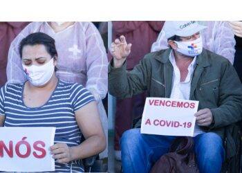 Irmãos diagnosticados com a COVID-19 recebem alta juntos do Hospital Municipal