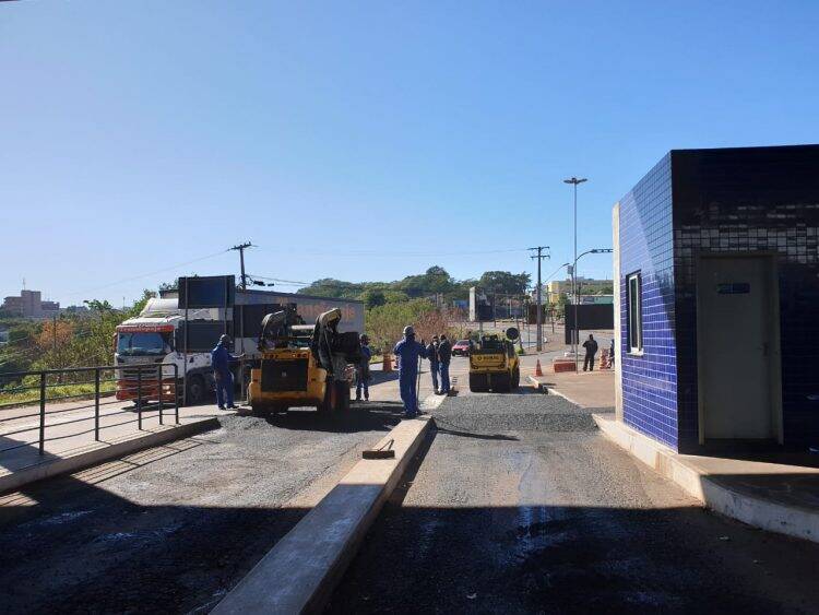 Receita Federal e Prefeitura realizam obras na Aduana da Ponte da Amizade