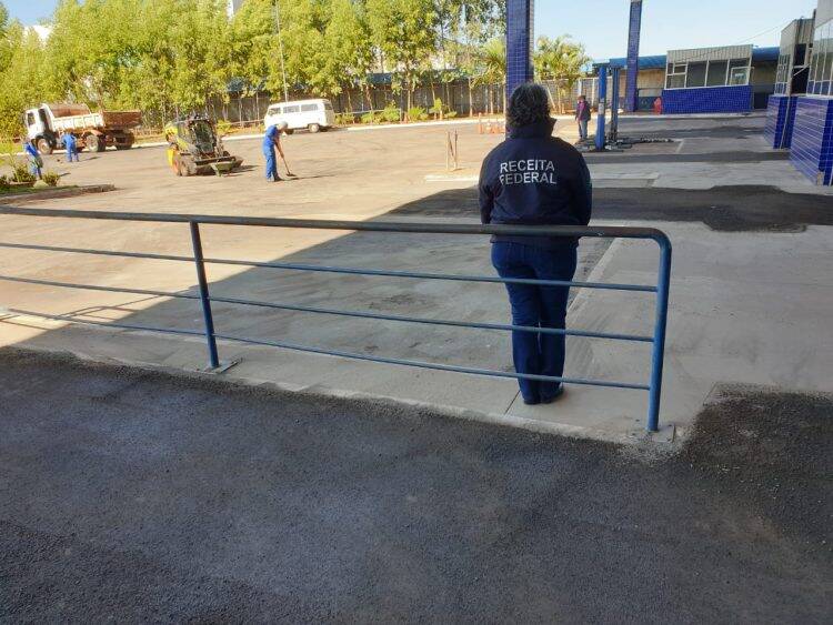 Receita Federal e Prefeitura realizam obras na Aduana da Ponte da Amizade