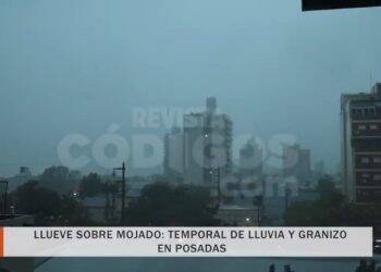 Temporal e granizo em Posadas (AR) pode chegar ao Brasil