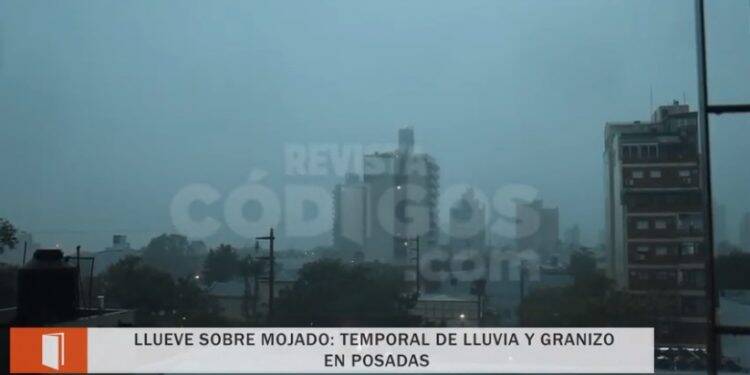 Temporal e granizo em Posadas (AR) pode chegar ao Brasil