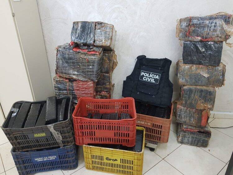 Polícia Civil apreende meia tonelada de maconha no Três Bandeiras