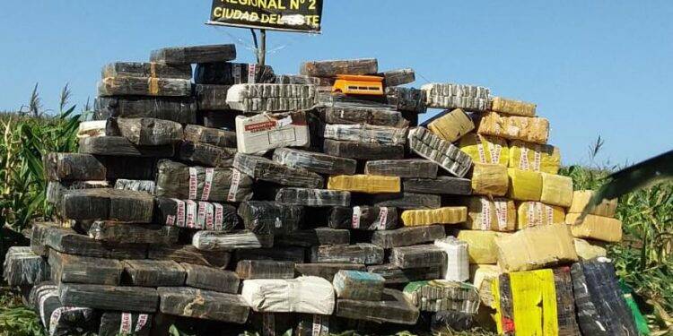 Polícia paraguaia apreende 3,4 toneladas de maconha que seriam trazidas ao Brasil
