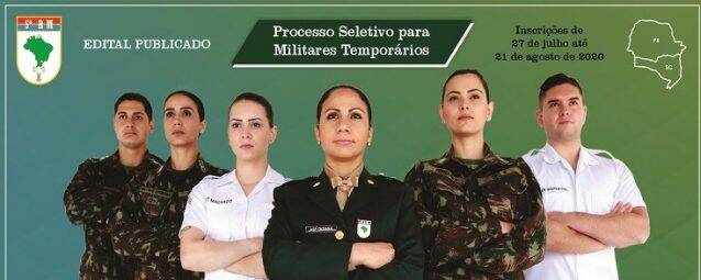 28º GAC - Exército Brasileiro - Atenção! Estão abertas as inscrições para  Processo Seletivo de Cabo Especialista Temporário no âmbito da 5ª Região  Militar. Áreas de Interesse: Auxiliar de Eletricista Predial, Auxiliar