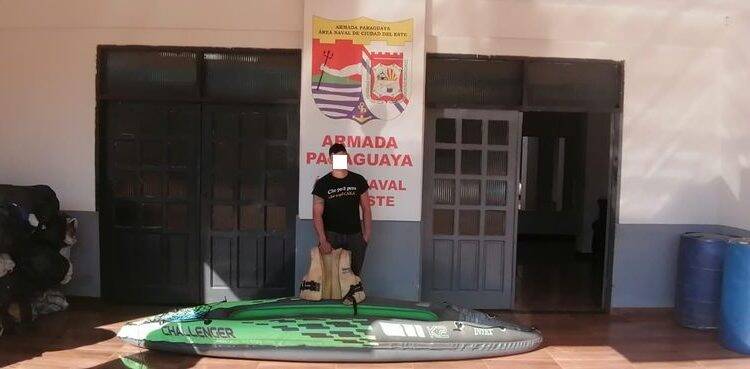 Rapaz é preso ao tentar entrar no Paraguai em um caiaque