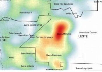 Mapa de calor dos casos ativos de Covid-19 é atualizado nesta segunda-feira, 13