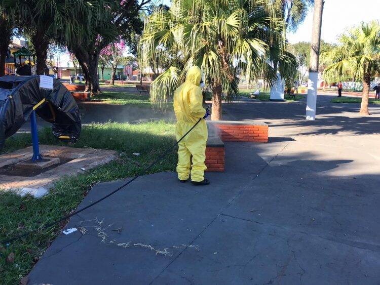 Prefeitura realiza sanitização do Bairro Morumbi