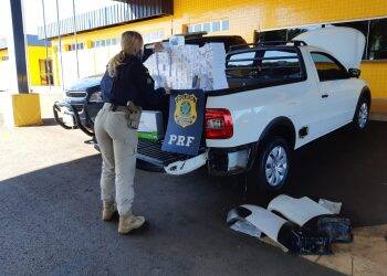 PRF prende ex-policial transportando celulares em compartimento oculto no oeste