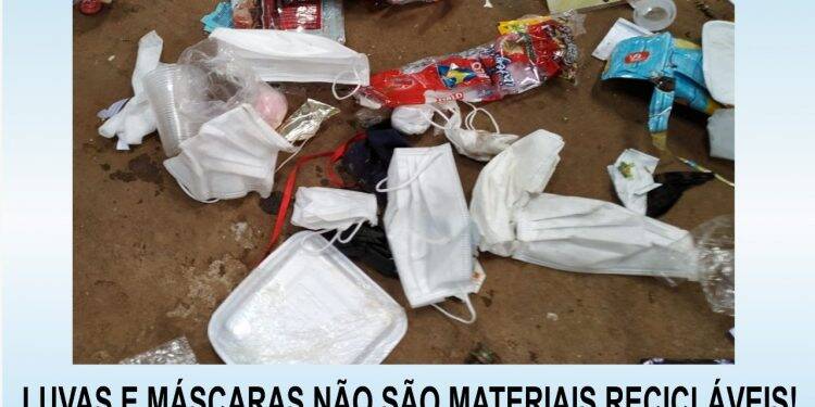 Prefeitura emite comunicado alertando que luvas e máscaras não são recicláveis