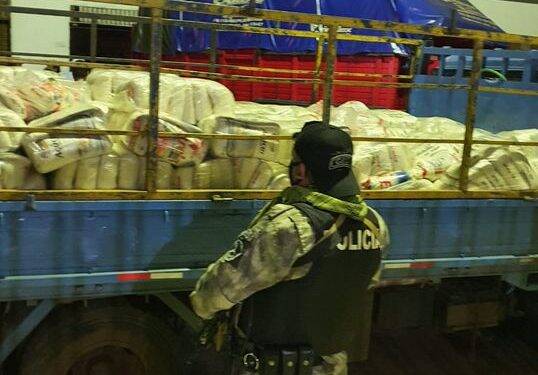 20 toneladas de açúcar brasileiro foi apreendido em Cidade do Leste