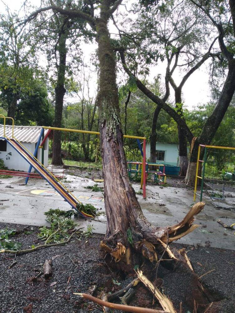 Vendaval destelhou 100 casas em Foz do Iguaçu