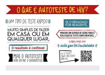 Estado disponibiliza autoteste de HIV a todos os municípios