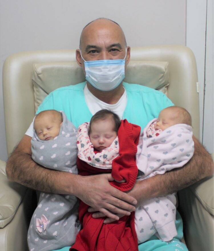 Trigêmeas nascidas no Hospital Costa Cavalcanti recebem alta após 35 dias