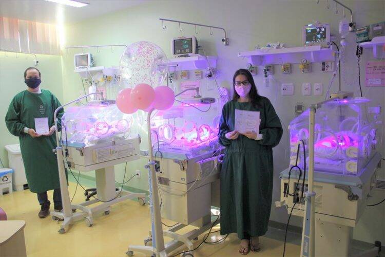 Trigêmeas nascidas no Hospital Costa Cavalcanti recebem alta após 35 dias