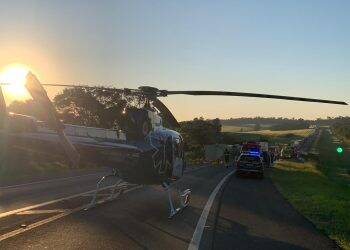 Helicóptero de urgência do CONSAMU foi usado no acidente em Céu Azul