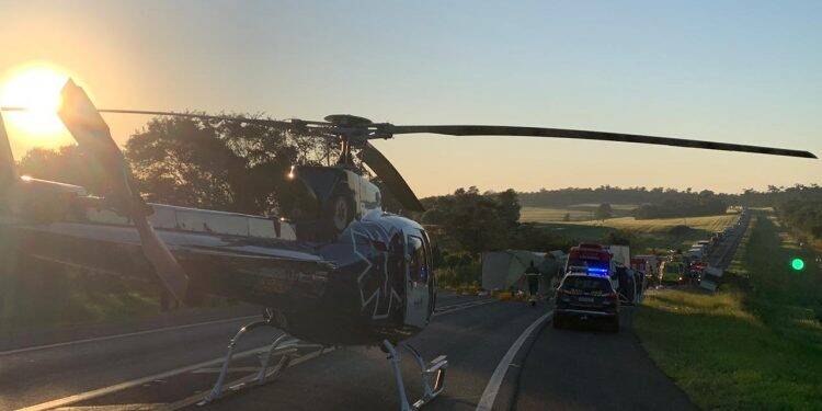 Helicóptero de urgência do CONSAMU foi usado no acidente em Céu Azul