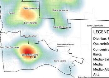 Porto Meira aparece em Alerta Vermelho no Mapa de Calor da Covid-19