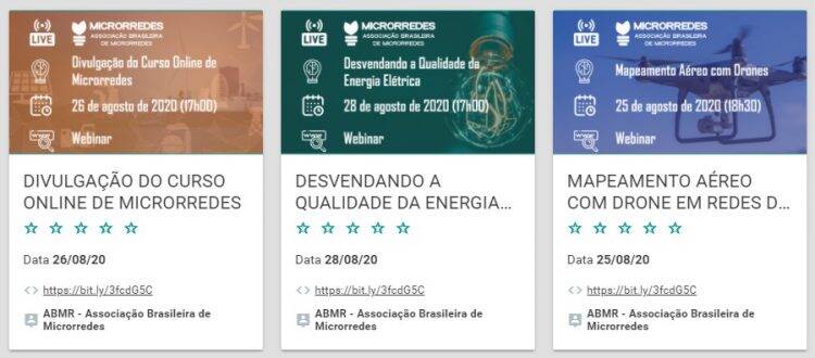 Associação Brasileira de Microrredes promove três webinars gratuitos