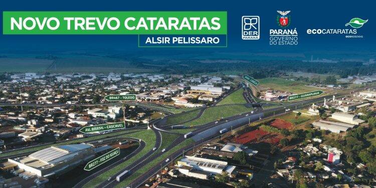 Governador assina ordem de serviço para obras do Trevo Cataratas, em Cascavel