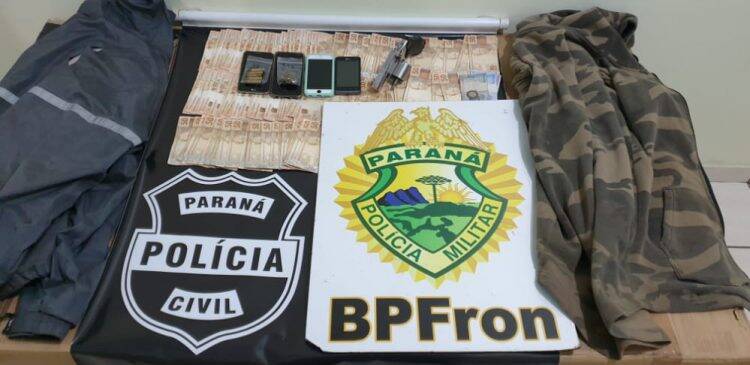 BPFron e Polícia Civil prendem suspeitos de roubo de malote em Guaíra