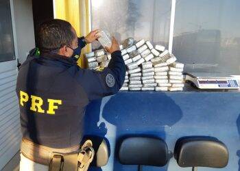 PRF apreende maconha transportada de forma oculta em veículo