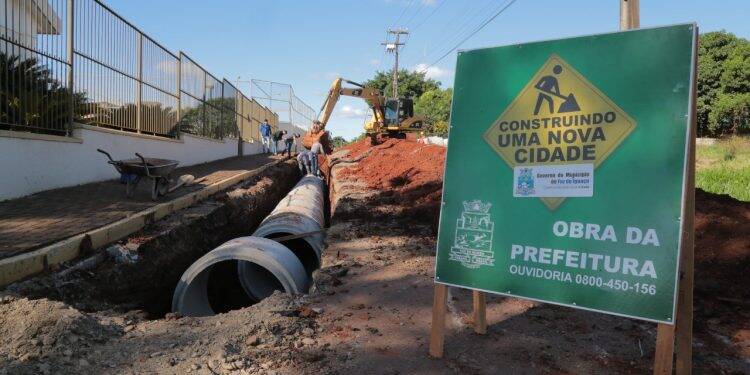 Obras de drenagens nos bairros Ipê, Lancaster e Monjolo terão investimento de R$ 2 milhões