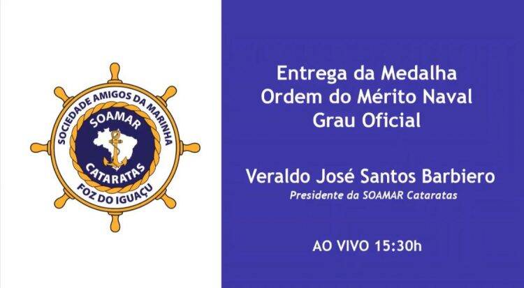 Empresário Veraldo Barbiero é homenageado pela Marinha com Medalha de Oficial
