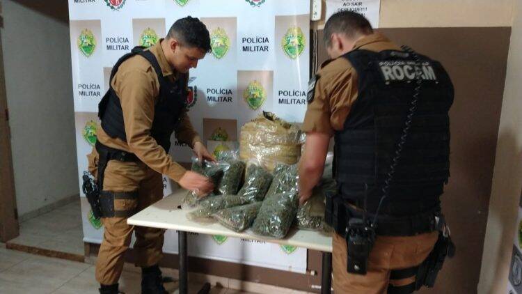 PM apreende cerca de 30 quilos de maconha capulho no Monsenhor Guilherme