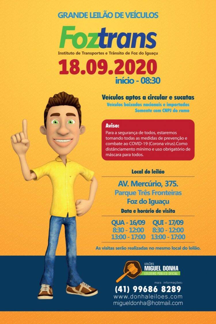 Foztrans promove leilão de veículos e sucatas